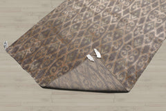 4x6 Gray, Beige, Tone On Tone Color Hand Knotted  100% Wool Transitional Oriental Rug