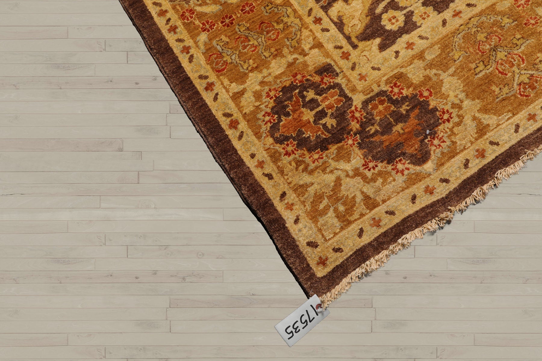 6x9 Brown, Gold, Rust Color Hand Knotted Chobi Peshawar 100% Wool Traditional Oriental Rug