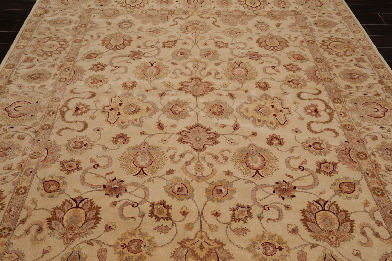 8x10 Beige, Brown, Taupe Color Hand Knotted Pak Persian 100% Wool Traditional Oriental Rug