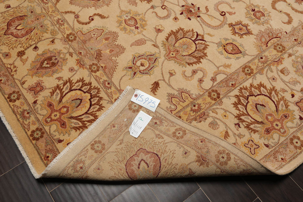 8x10 Beige, Brown, Taupe Color Hand Knotted Pak Persian 100% Wool Traditional Oriental Rug