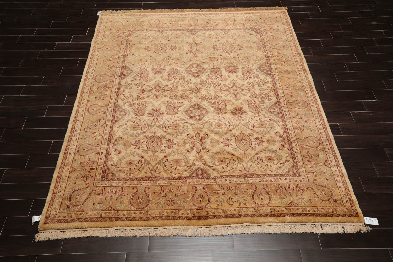 8x10 Beige, Tan, Rust Color Hand Knotted Agra 100% Wool Traditional Oriental Rug