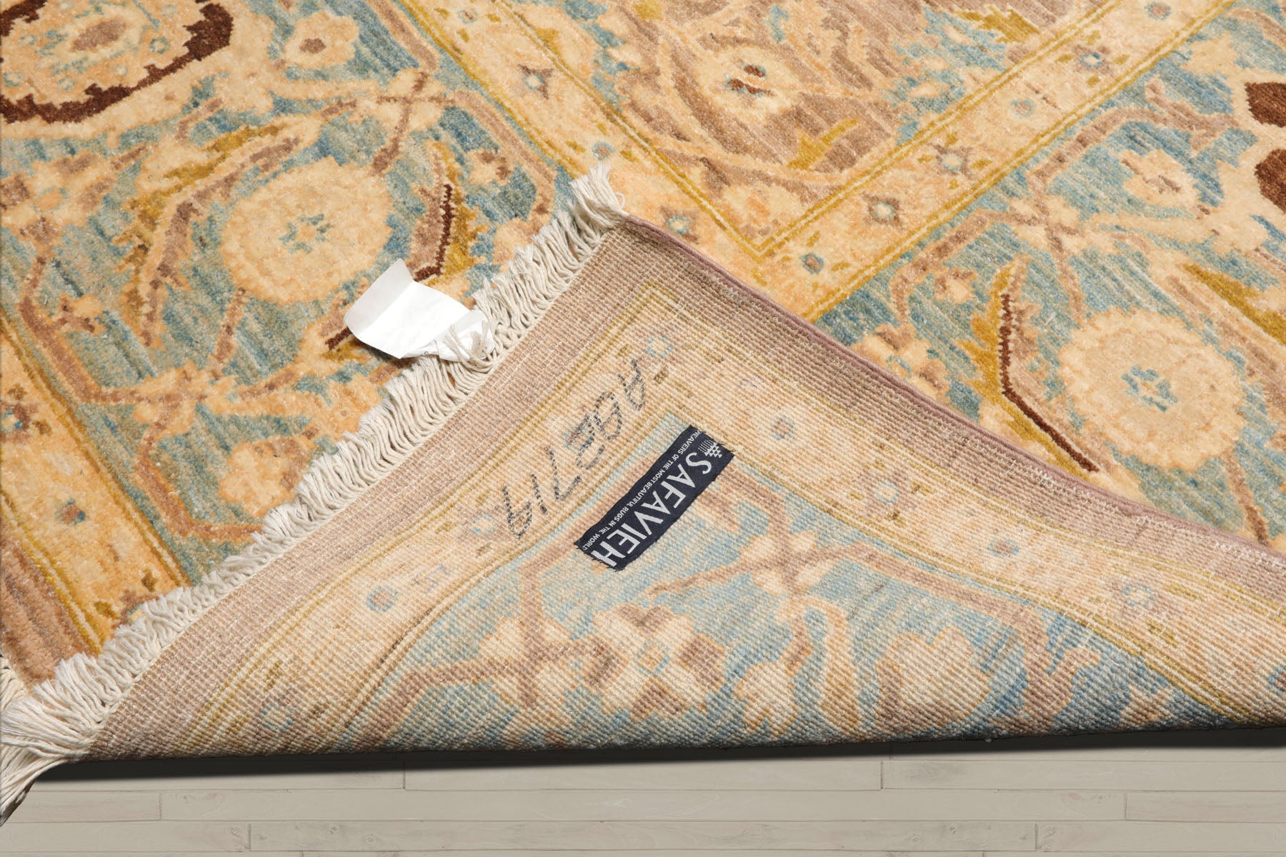6x9 Taupe, Aqua, Brown Color Hand Knotted Peshawar 100% Wool Traditional Oriental Rug