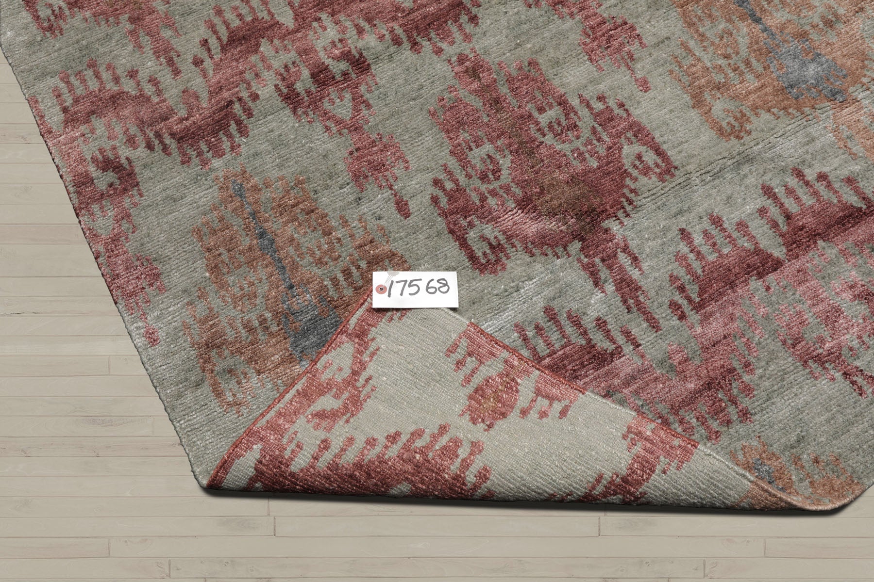 4x6 Gray, Aubergine, Slate Color Hand Knotted Tibetan 100% Wool Transitional Oriental Rug