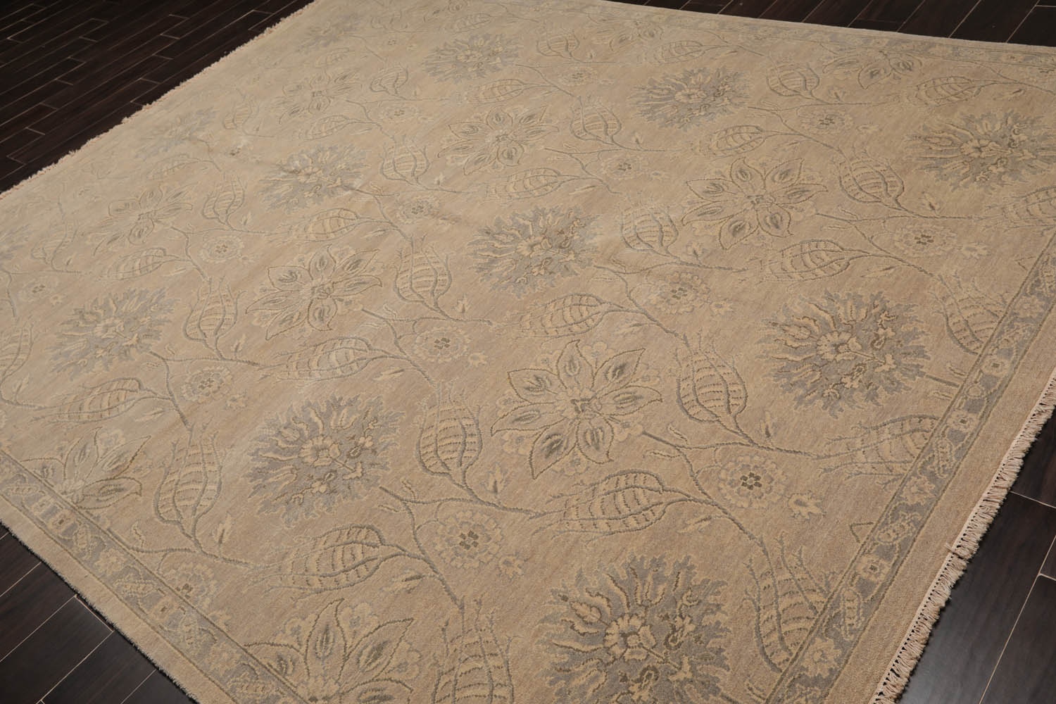 8x10 Gray, Beige, Color Hand Knotted Tibetan 100% Wool Transitional Oriental Rug