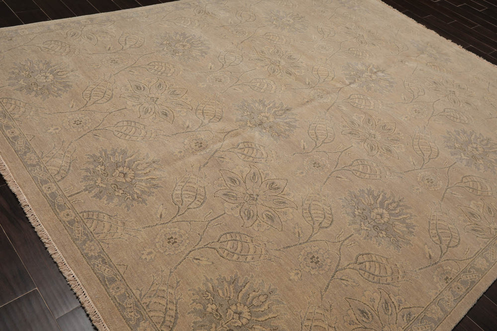 8x10 Gray, Beige, Color Hand Knotted Tibetan 100% Wool Transitional Oriental Rug