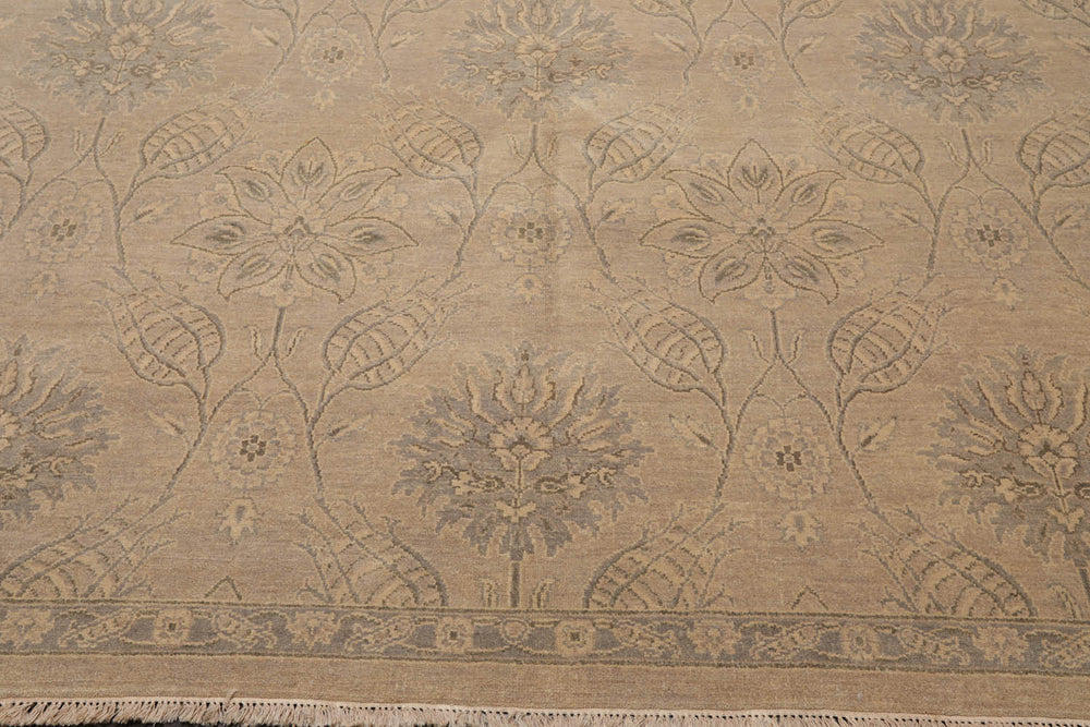 8x10 Gray, Beige, Color Hand Knotted Tibetan 100% Wool Transitional Oriental Rug