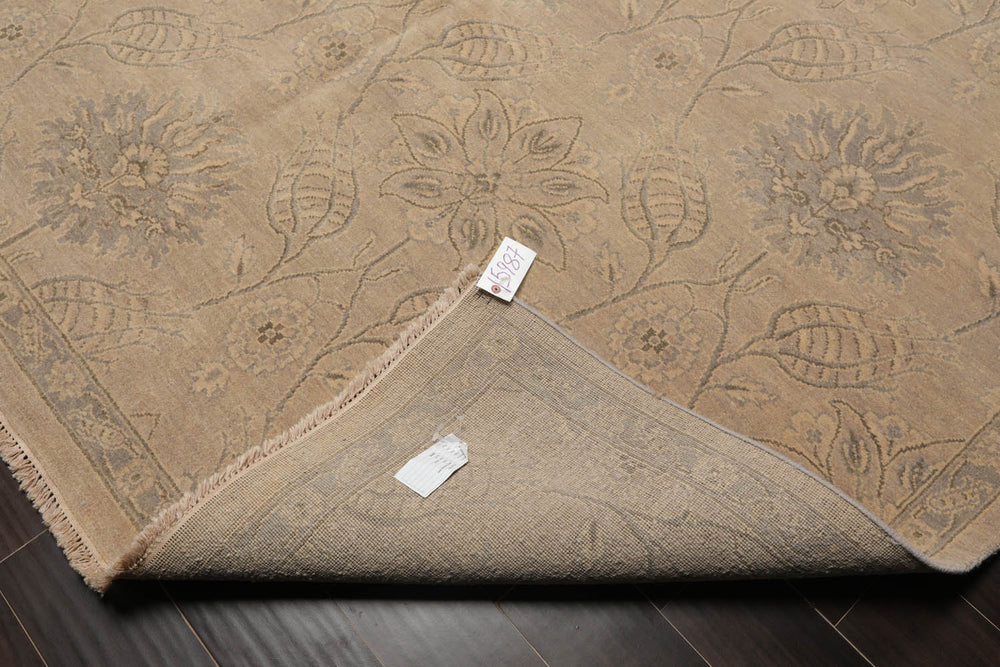 8x10 Gray, Beige, Color Hand Knotted Tibetan 100% Wool Transitional Oriental Rug