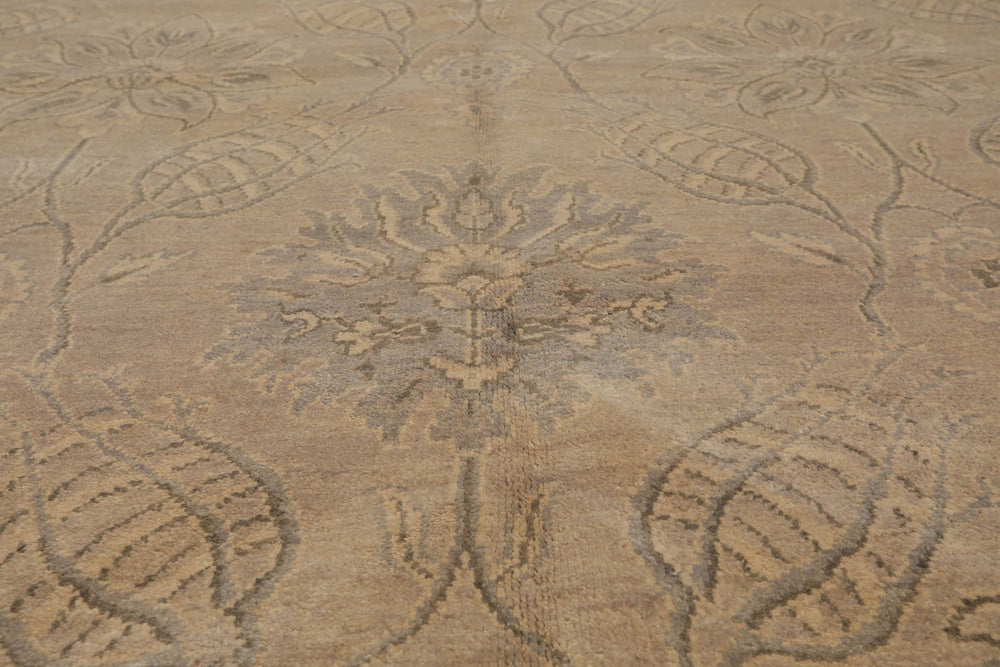 8x10 Gray, Beige, Color Hand Knotted Tibetan 100% Wool Transitional Oriental Rug