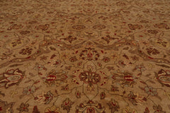 8x10 Tan, Brown, Coral Color Hand Knotted Pak Persian 100% Wool Traditional Oriental Rug