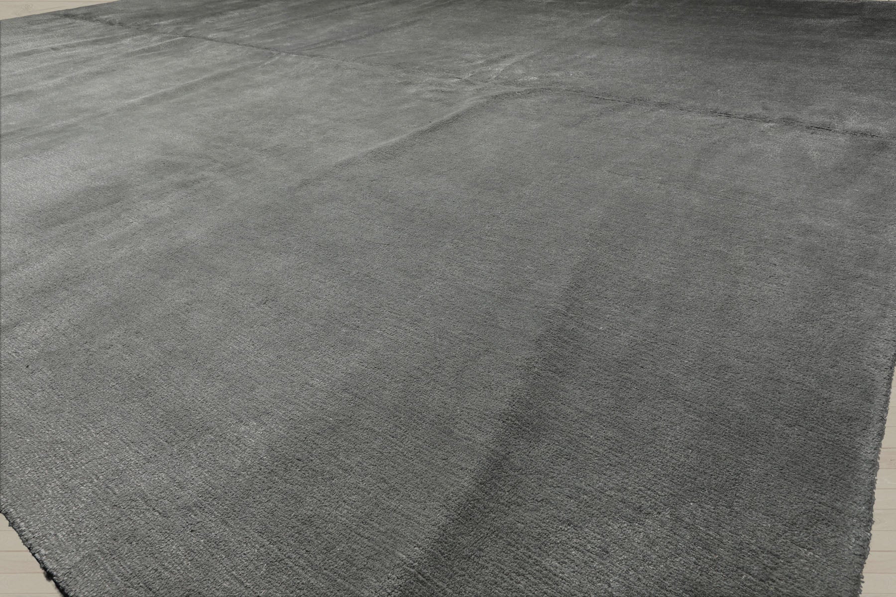 Palace Gray tone on tone, , Color Hand Knotted  Wool & Silk Modern Oriental Rug