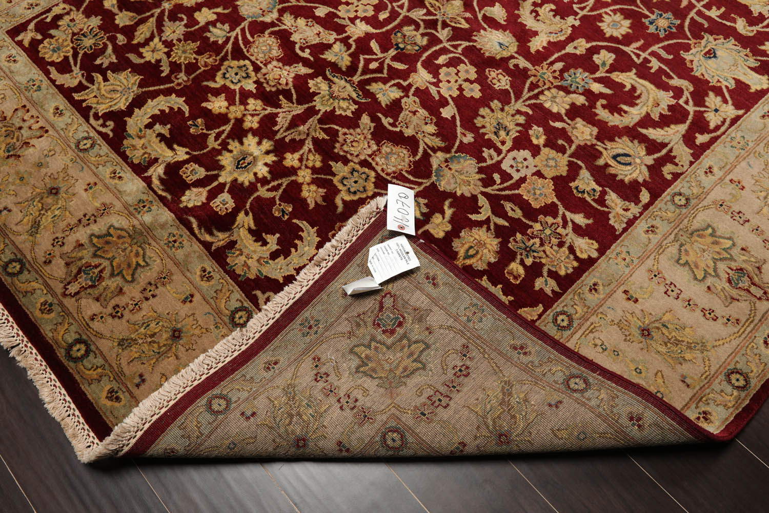 6x9 Wine, Taupe, Beige Color Hand Knotted Agra 100% Wool Traditional Oriental Rug