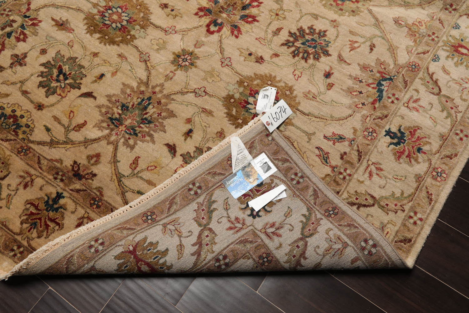 6x9 Beige, Brown, Tan Color Hand Knotted Agra 100% Wool Traditional Oriental Rug