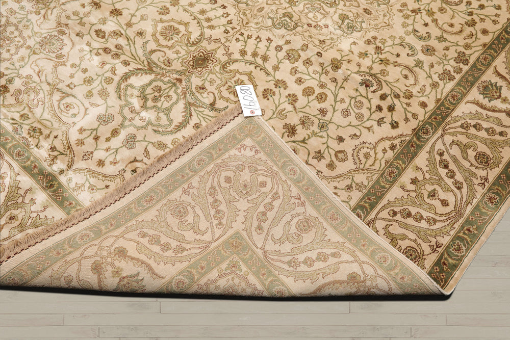 6x9 Beige, Brown, Multi Color Hand Knotted  100% Wool Traditional Oriental Rug