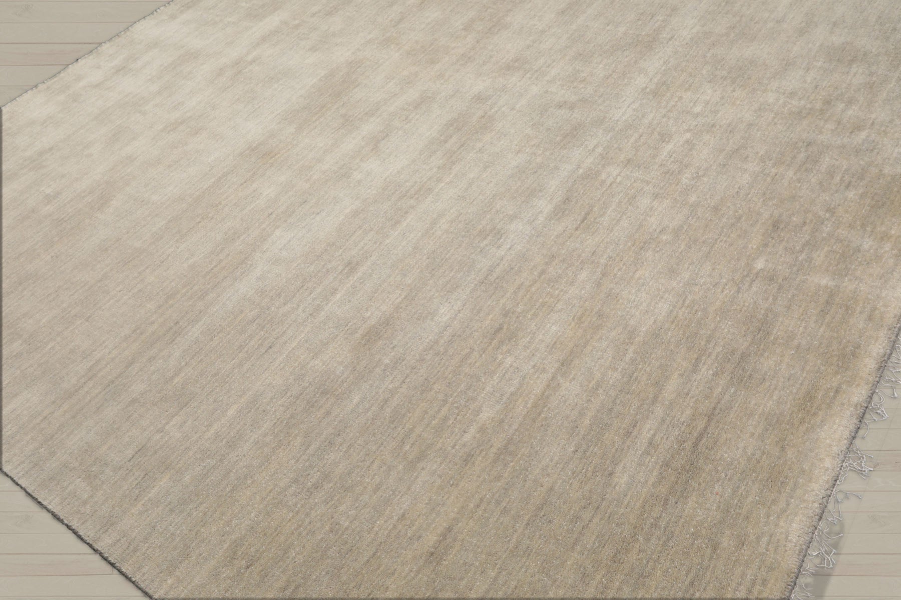 Multi Size Mossy Gray Color Hand Knotted  Wool Modern Oriental Rug