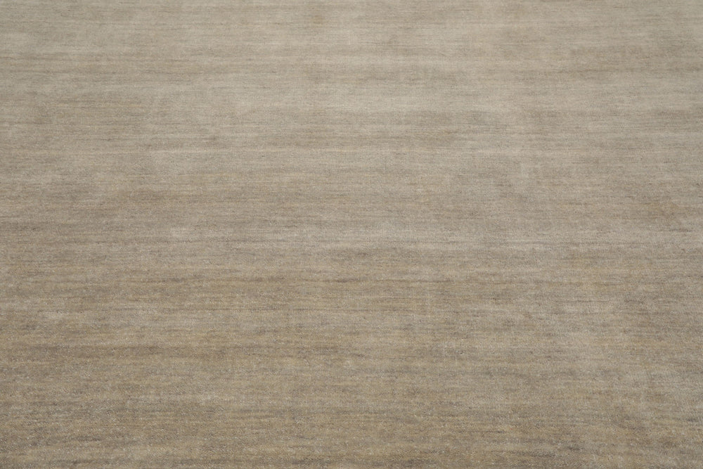 Multi Size Mossy Gray Color Hand Knotted  Wool Modern Oriental Rug