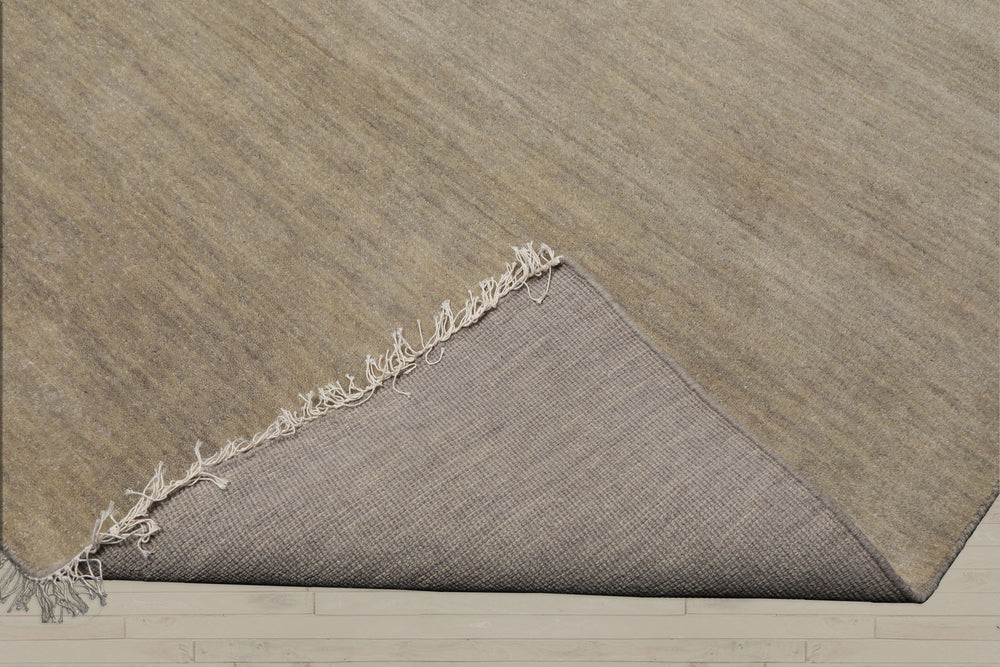 Multi Size Mossy Gray Color Hand Knotted  Wool Modern Oriental Rug