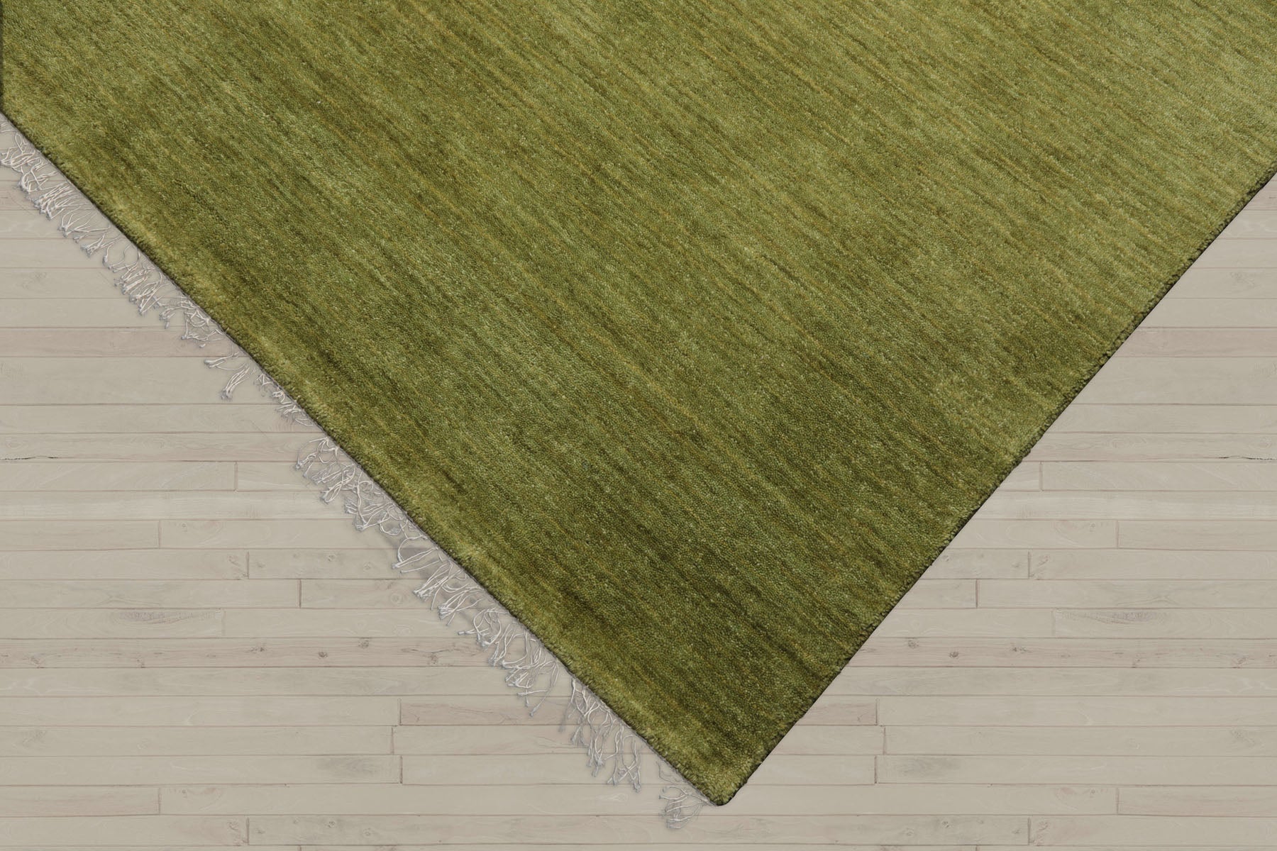 Multi Size Green Color Hand Knotted  Wool Modern Oriental Rug