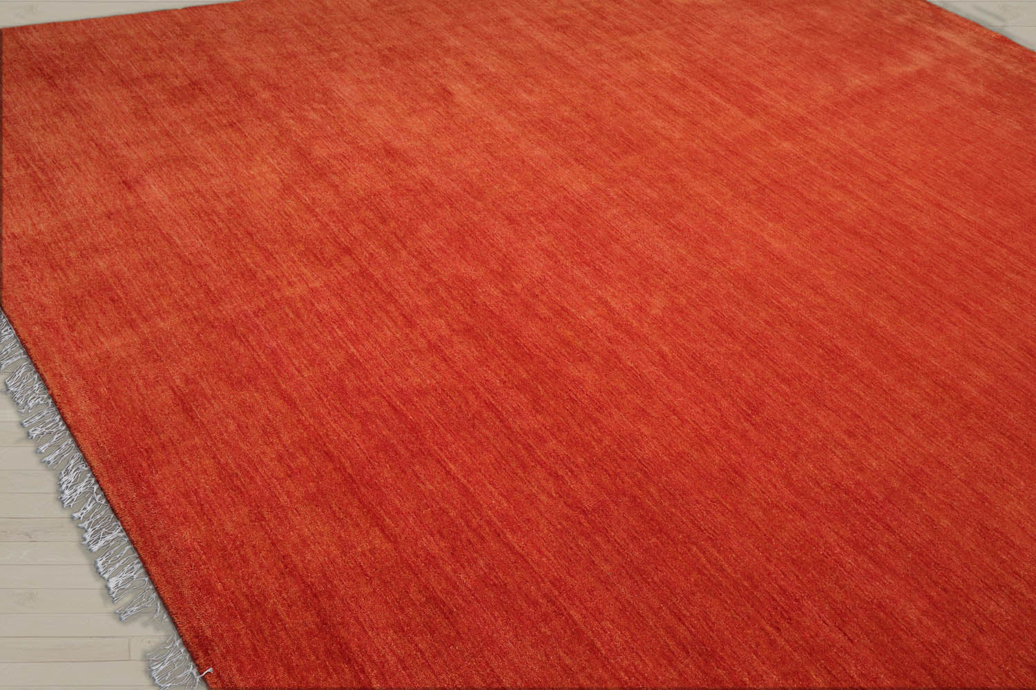 Multi Size Burnt Orange Color Hand Knotted  Wool Modern Oriental Rug