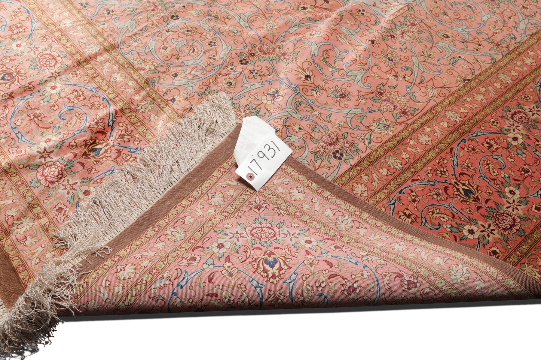 Knotted Rug Gray Blush Hand Knotted 9'x12' Authentic Kum Traditional 500 KPSI 100% Silk Oriental Area Rug