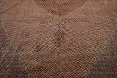 Knotted Rug Beige Rust Hand Knotted Palace Size Persian Traditional Wool and Silk Oriental Area Rug