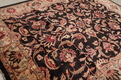 8x10 Charcoal, Beige, Rust Color Hand Knotted Peshawar 100% Wool Traditional Oriental Rug