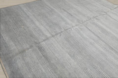 8x10 Gray, White, Color Hand Knotted  100% Wool Modern Oriental Rug