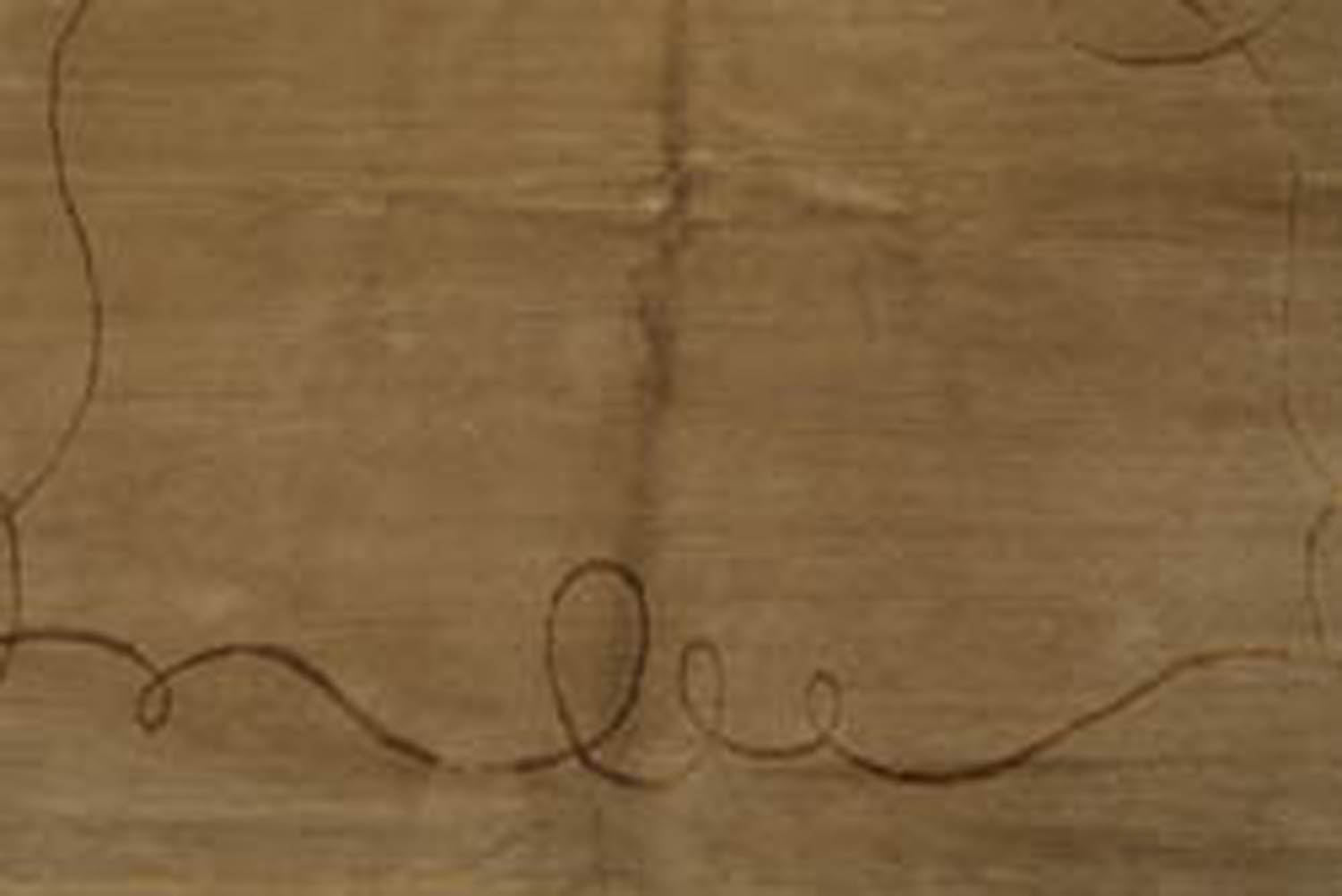 6x9 Moss, Gold, Color Hand Knotted  Wool & Silk Modern Oriental Rug