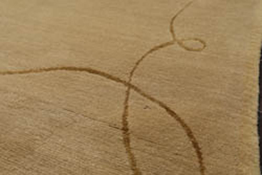 6x9 Moss, Gold, Color Hand Knotted  Wool & Silk Modern Oriental Rug