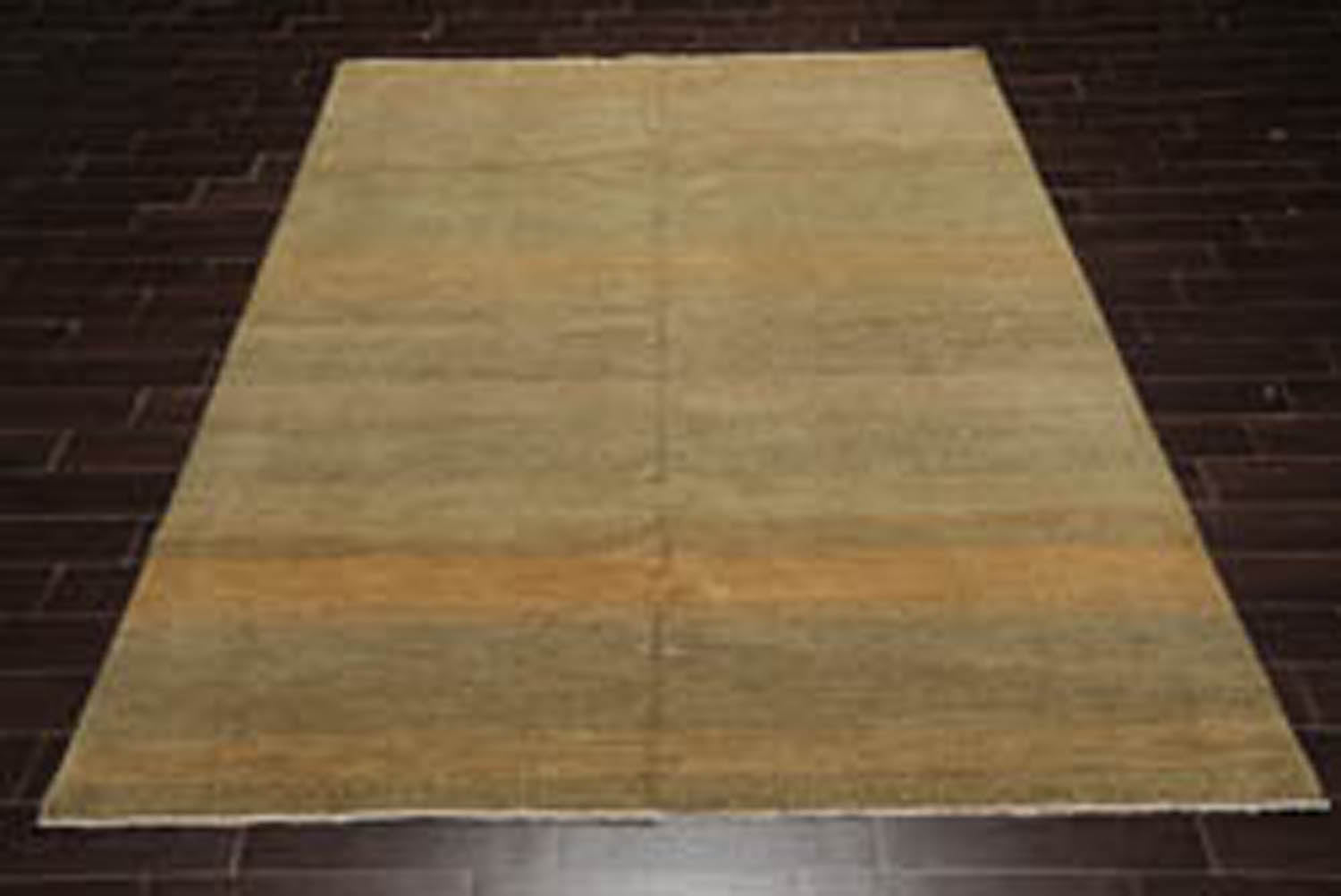 8x10 Moss, Gray, Beige Color Hand Knotted  100% Wool Modern Oriental Rug