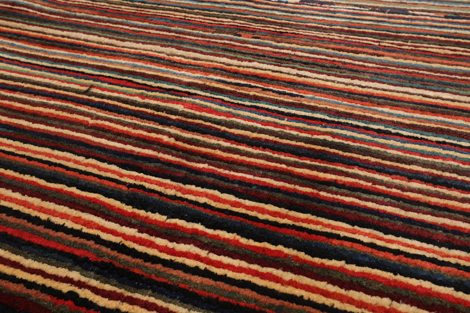 6x9 Rust, Beige, Blue Color Hand Knotted Chobi Peshawar 100% Wool Modern Oriental Rug