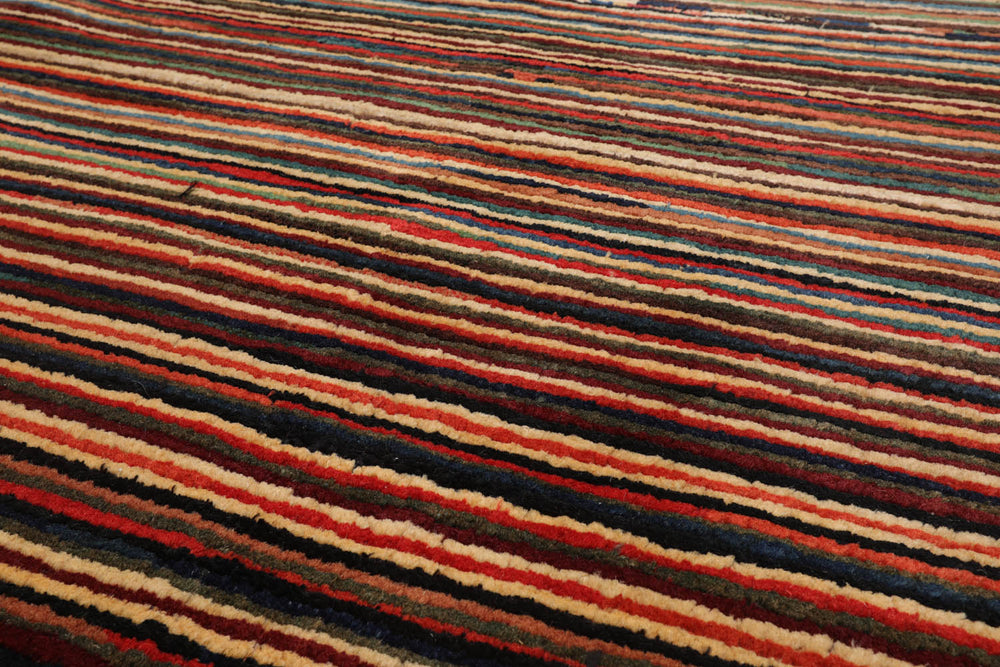 6x9 Rust, Beige, Blue Color Hand Knotted Chobi Peshawar 100% Wool Modern Oriental Rug