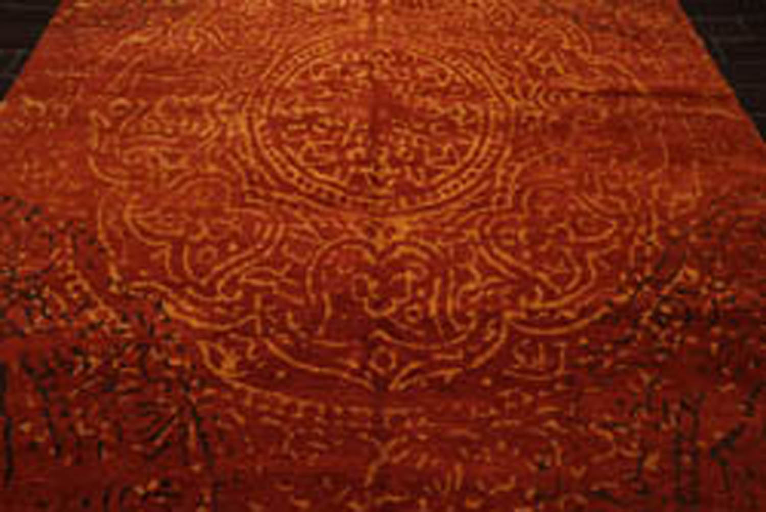 8x10 Terracotta, Gold, Color Hand Knotted Tamarian 100% Wool Modern Oriental Rug
