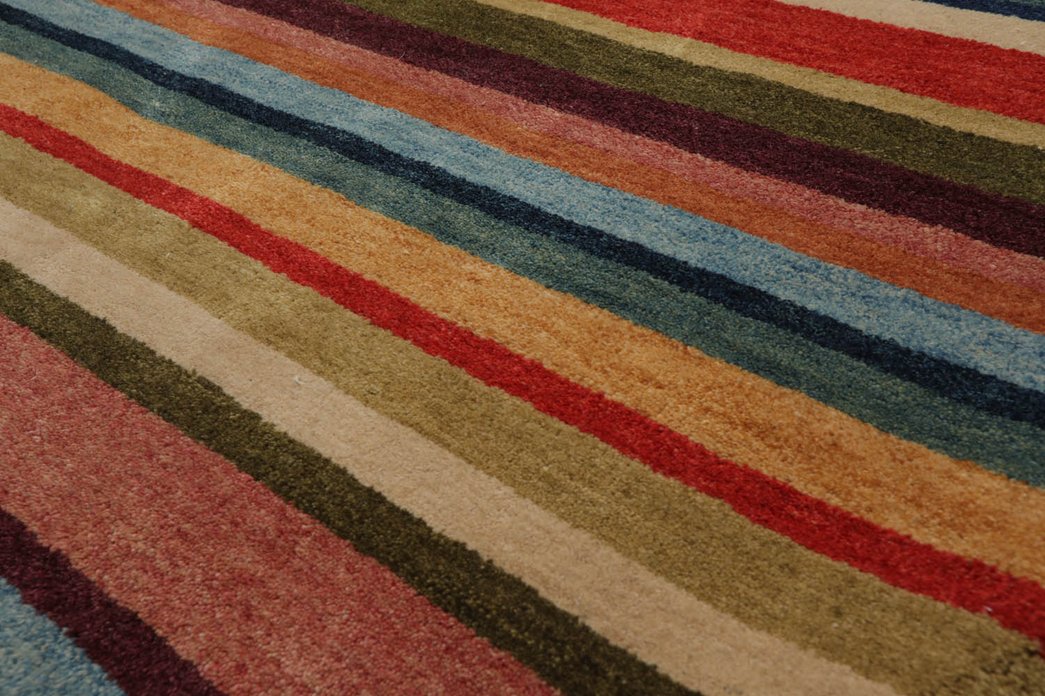 4x6 Blue, Beige, Orange Color Hand Knotted  100% Wool Modern Oriental Rug