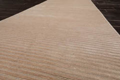 Runner Tone on Tone Beige, , Color Hand Knotted Tibetan 100% Wool Modern Oriental Rug