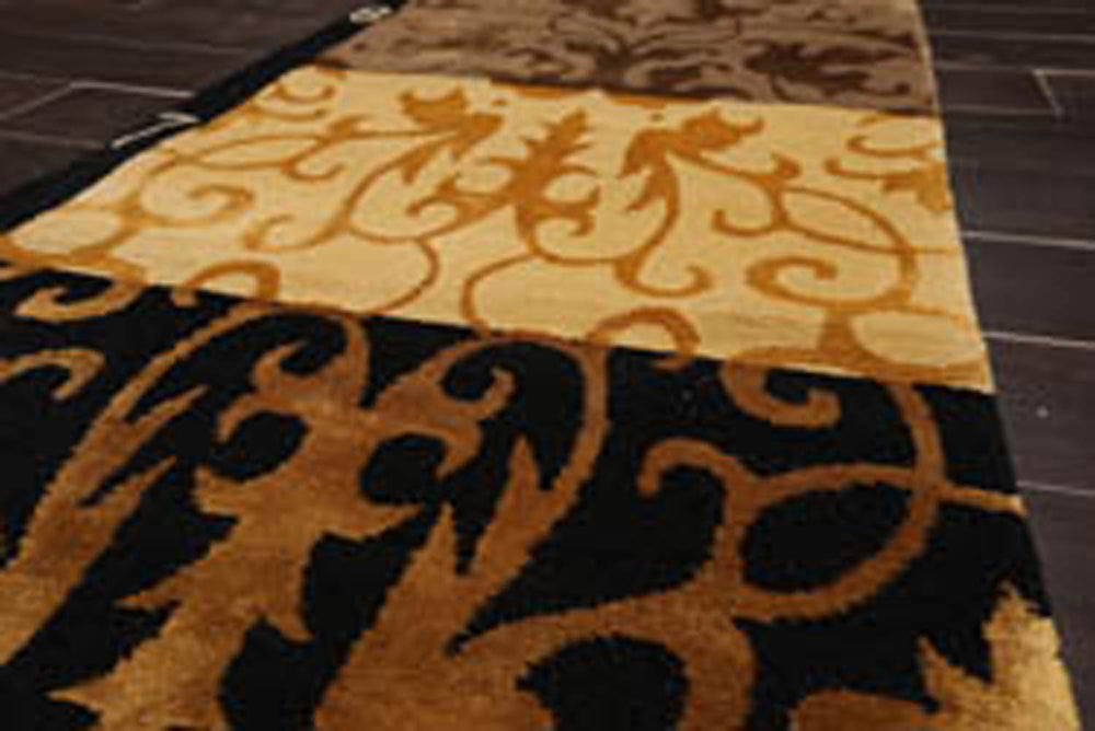 Runner Multicolor, , Color Hand Knotted  Wool Modern Oriental Rug