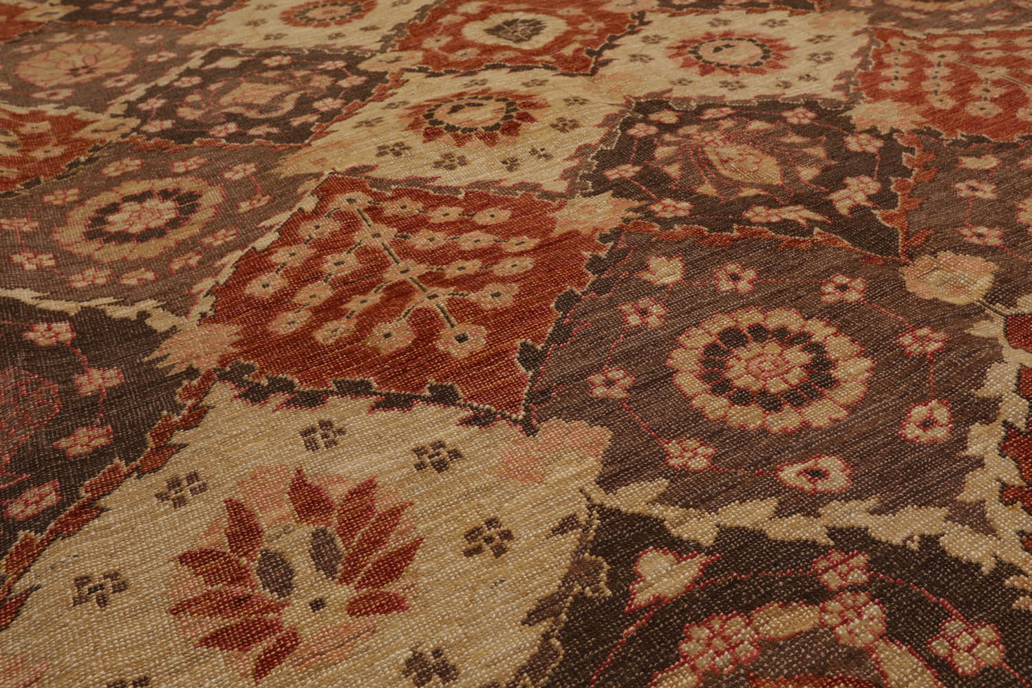 8x10 Tan, Brown, Rust Color Hand Knotted Peshawar 100% Wool Traditional Oriental Rug