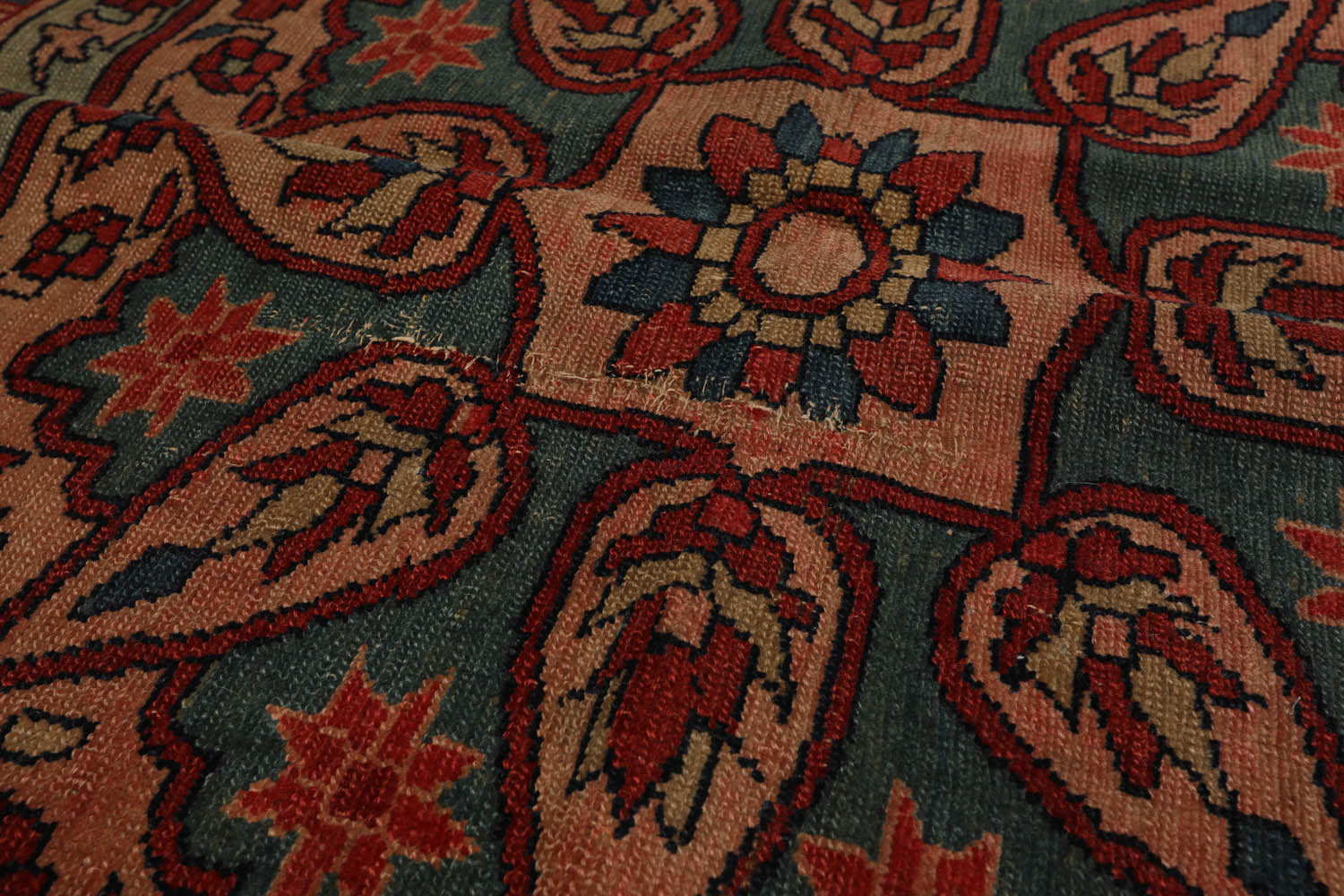 5x7 Midnight Blue, Rose, Aqua Color Hand Knotted  100% Wool Traditional Oriental Rug