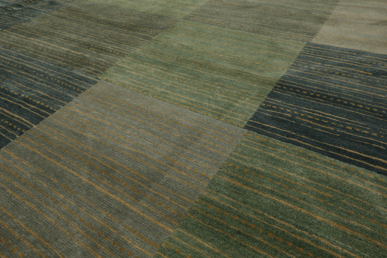 8x10 Aqua, Gray, Blue Color Hand Knotted  100% Wool Modern Oriental Rug