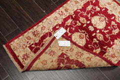 3x5 Wine, Taupe, Beige Color Hand Knotted Chobi Peshawar 100% Wool Traditional Oriental Rug