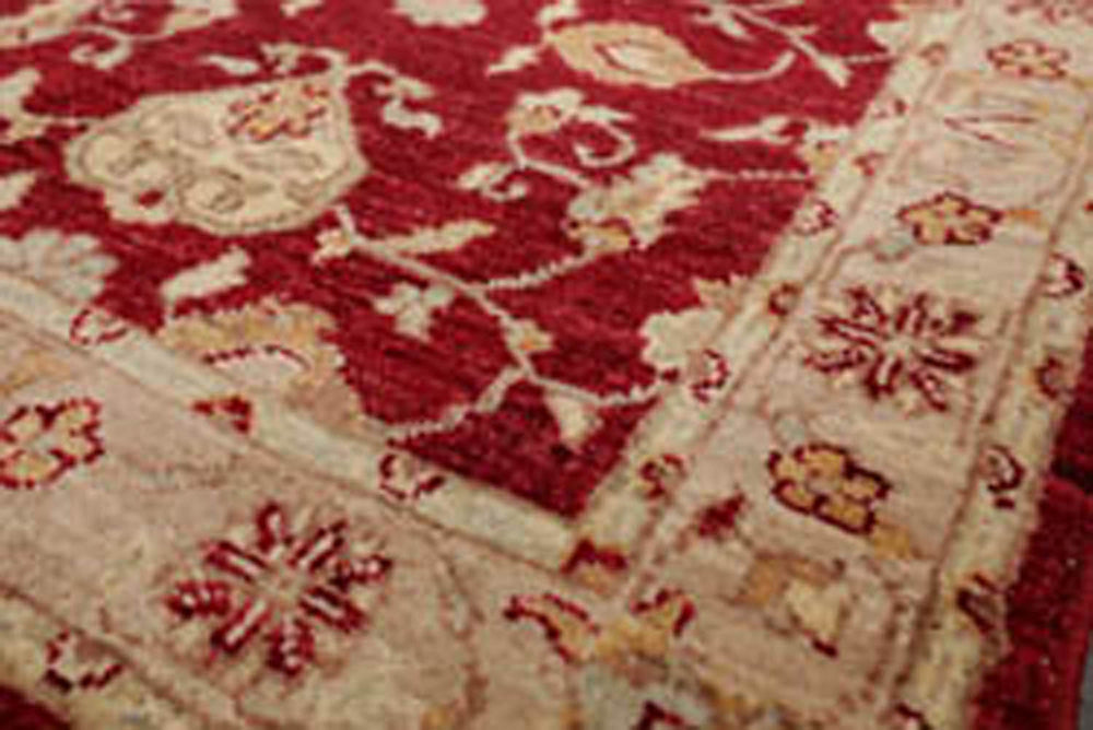 3x5 Wine, Taupe, Beige Color Hand Knotted Chobi Peshawar 100% Wool Traditional Oriental Rug