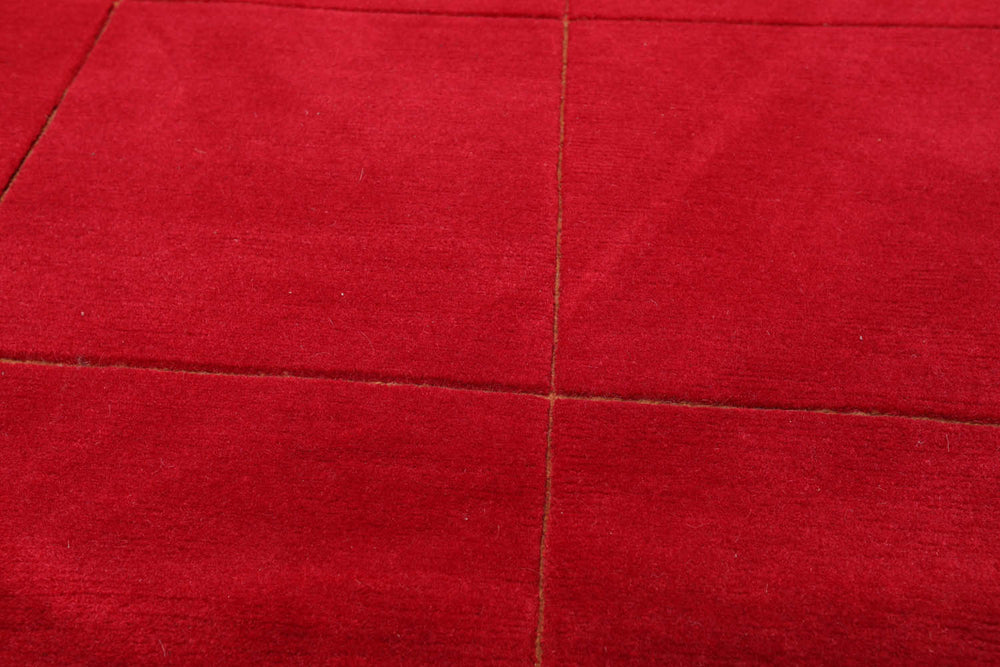 4x6 Red, Gold, Color Hand Knotted Tibetan 100% Wool Traditional Oriental Rug
