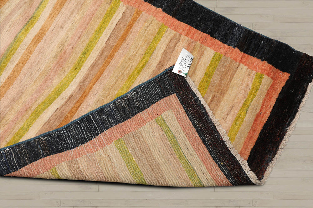 4x6 Beige, Taupe, Lime Color Hand Knotted Peshawar 100% Wool Modern Oriental Rug
