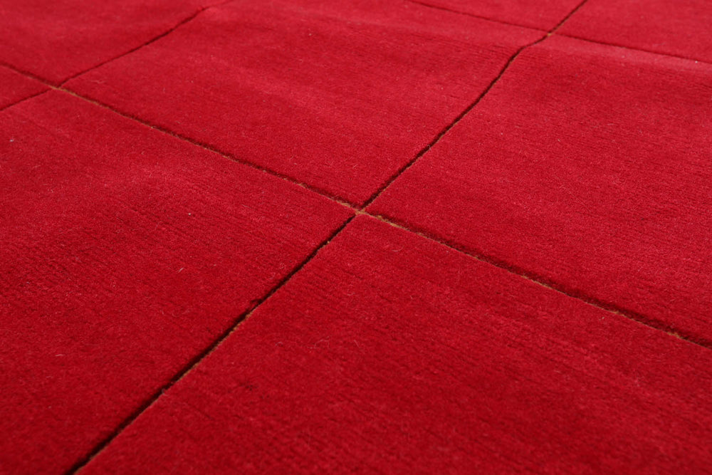 4x6 Red, Gold, Color Hand Knotted Tibetan 100% Wool Traditional Oriental Rug