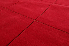 4x6 Red, Gold, Color Hand Knotted Tibetan 100% Wool Traditional Oriental Rug
