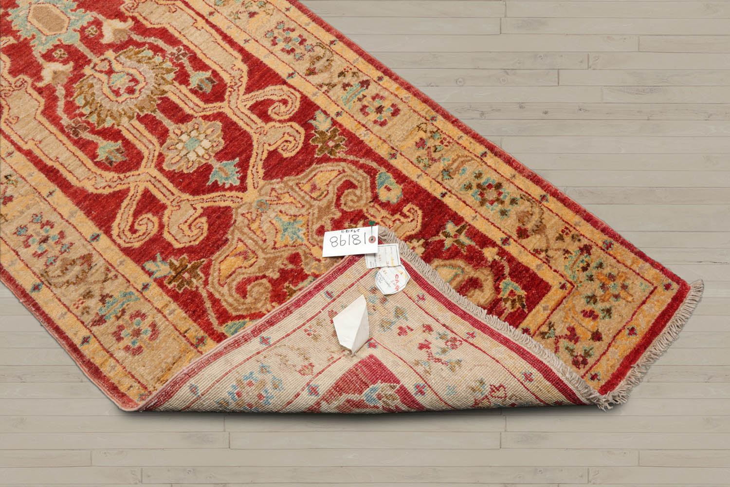 Runner Rust, Beige, Brown Color Hand Knotted Chobi Peshawar 100% Wool Traditional Oriental Rug