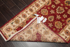 3x5 Rusty Red, Beige, Sage Color Hand Knotted Agra 100% Wool Traditional Oriental Rug