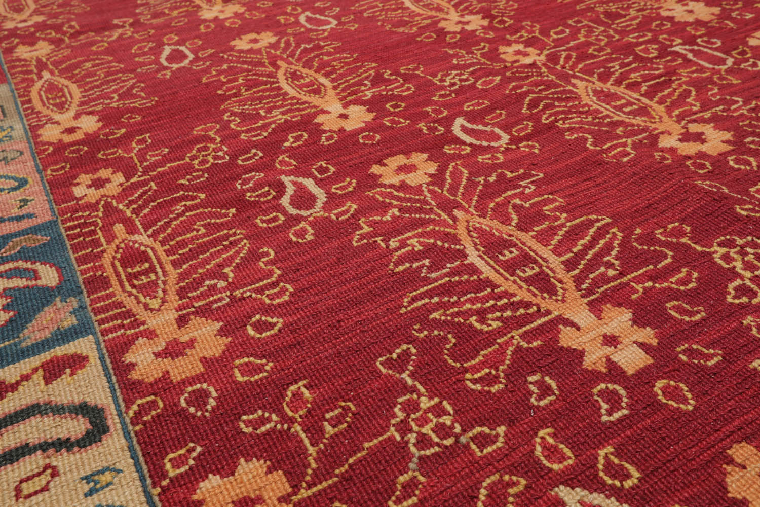 6x9 Rust, Mint, Raspberry Color Hand Knotted  100% Wool Traditional Oriental Rug