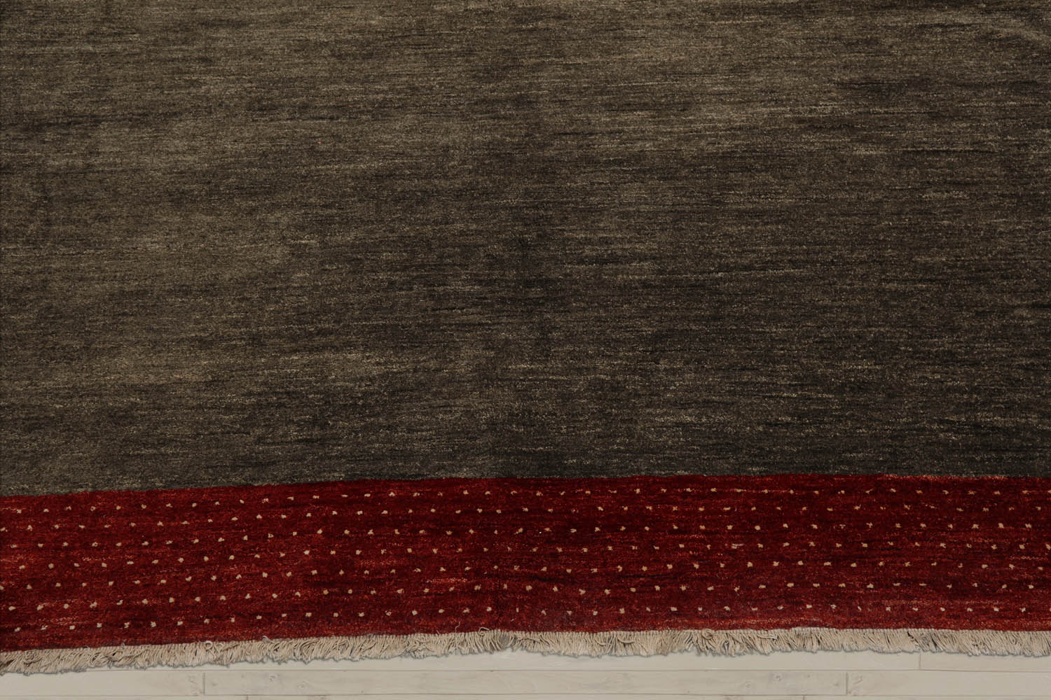 8' Square Mossy Gray, Rusty Red, Beige Color Hand Knotted Gabbeh 100% Wool Modern Oriental Rug