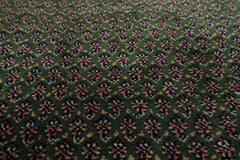 4x6 Green, Ivory, Blue Color Hand Knotted  Wool Traditional Oriental Rug