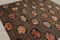 8x10 Blue, Brown, Beige Color Hand Knotted  100% Wool Transitional Oriental Rug